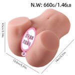 (Only Today 50% off) Sex Doll Male Masturbators Pocket Pussy Ass, 1.46LB Realistic Mini Sex Doll Adult Sex Toys Lifelike Female Sex Doll Torso Hip with Virgin Vagina and Anal Men Masturbation Male Stroker for Doggy Style (3 days delivery)