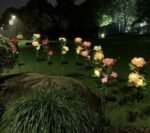 LAST DAY 50% OFF - SPRING ARTIFICIAL ROSE SOLAR GARDEN STAKE LIGHTS