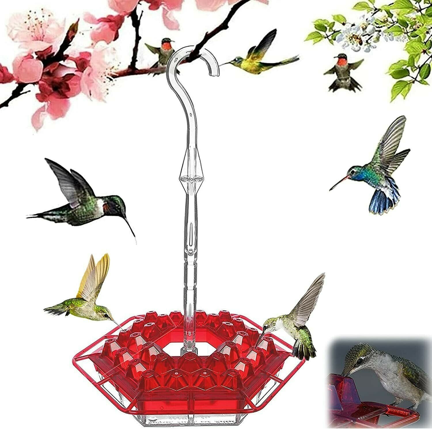 [Last Day 75%OFF]Mary's Sweety Hummingbird Feeder With Perch And Built-in Ant Moat