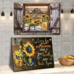 🔥Last Day Promotion 49% OFF - 🦋''Every Day Is A New Beginning''🌻-Butterfly Sunflowers Wall Art💖