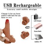 (Only Today 50% off)  D44 Realistic Swinging & Warming Silicone Thrusting Dildo with Remote Control 8.5 Inch (3 days delivery)