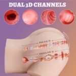 (Only Today 50% off) Sex Doll Male Masturbators Pocket Pussy Ass, 1.46LB Realistic Mini Sex Doll Adult Sex Toys Lifelike Female Sex Doll Torso Hip with Virgin Vagina and Anal Men Masturbation Male Stroker for Doggy Style (3 days delivery)