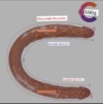 (Only Today 50% off)  C6 Classic Double Penetration Realistic Veined Double-Ended Dildo 22 Inch  0.5KG (3 days delivery)