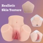 (Only Today 50% off) Sex Doll Male Masturbators Pocket Pussy Ass, 1.46LB Realistic Mini Sex Doll Adult Sex Toys Lifelike Female Sex Doll Torso Hip with Virgin Vagina and Anal Men Masturbation Male Stroker for Doggy Style (3 days delivery)