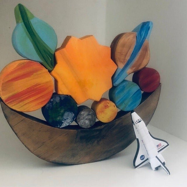 👩‍🚀🌞🌙Solar System Wooden Balance Stacker