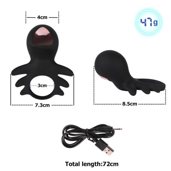 (Only Today 50% off)  Massage Ring, Vibrating Ring, Power Vibrator, Rechargeable Waterproof Massager, 10 Speed Vibration, Silicone Vibes Clitoral Massager Stimulator (3 days delivery)