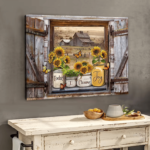 🔥Last Day Promotion 49% OFF - 🦋''Every Day Is A New Beginning''🌻-Butterfly Sunflowers Wall Art💖