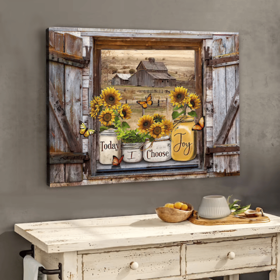 🔥Last Day Promotion 49% OFF - 🦋''Every Day Is A New Beginning''🌻-Butterfly Sunflowers Wall Art💖