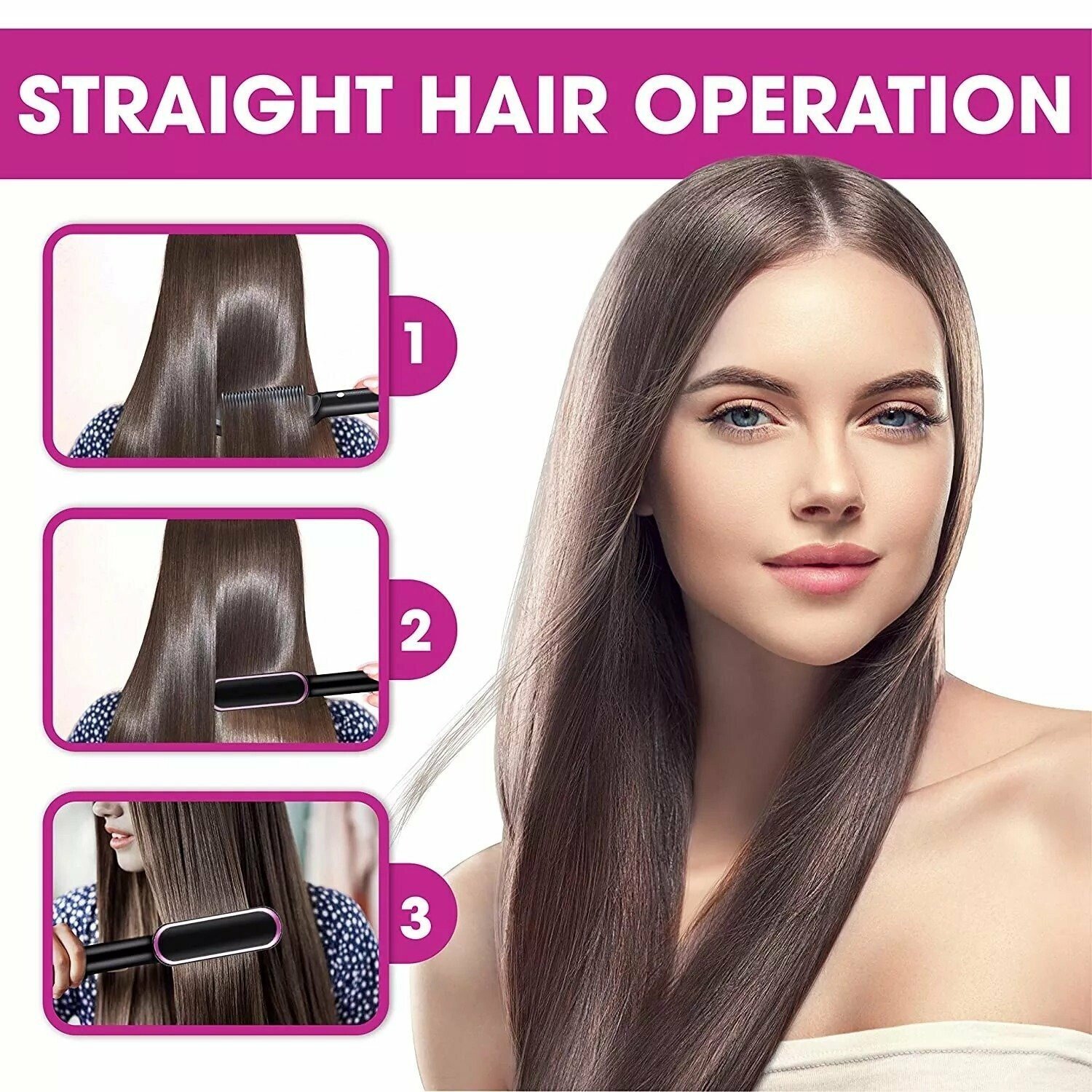 🔥 Last Day Promotion 50% OFF 🔥 Professional Hair Straightener Brush Comb