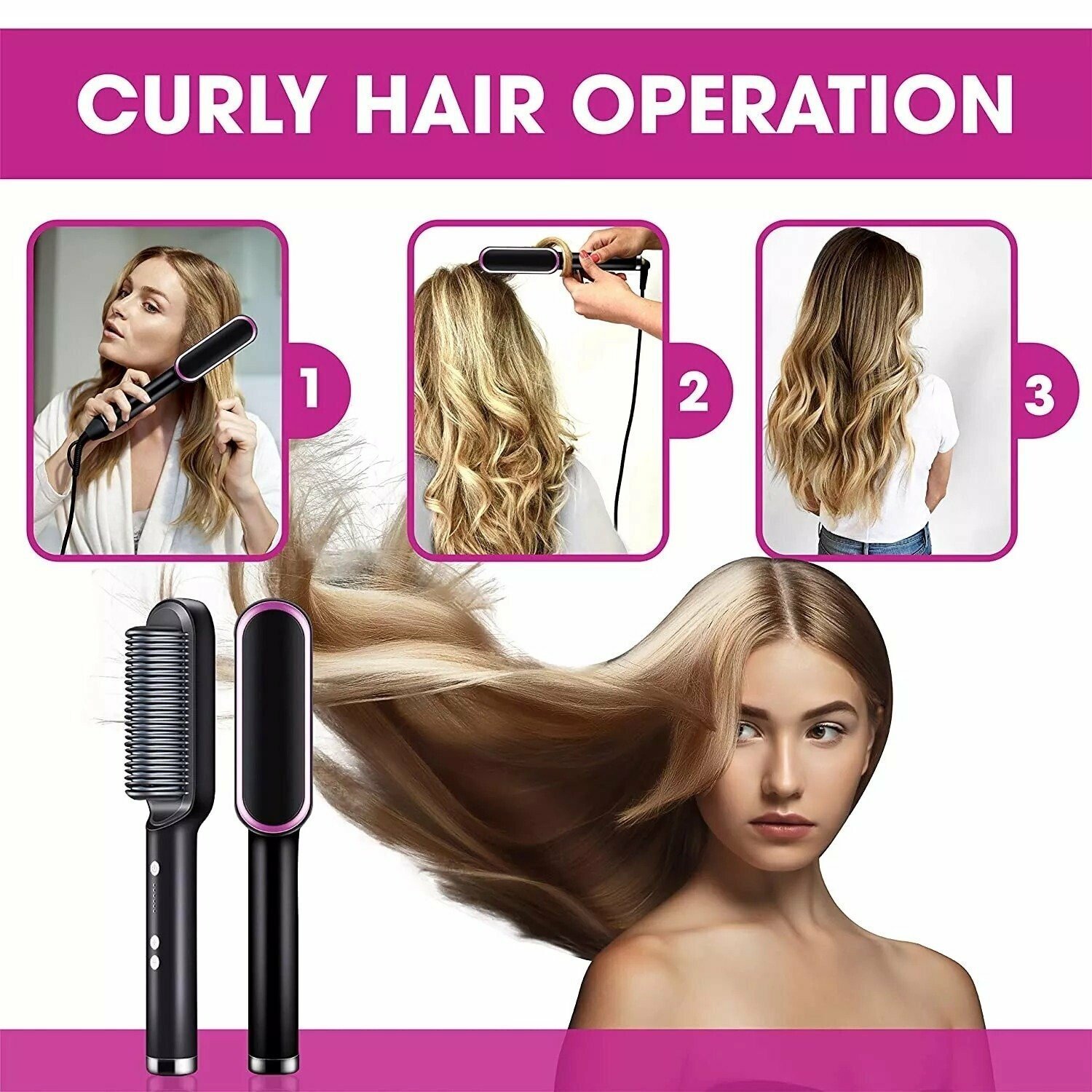 🔥 Last Day Promotion 50% OFF 🔥 Professional Hair Straightener Brush Comb