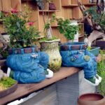 Denim Clothes Pants Resin Flower Pot