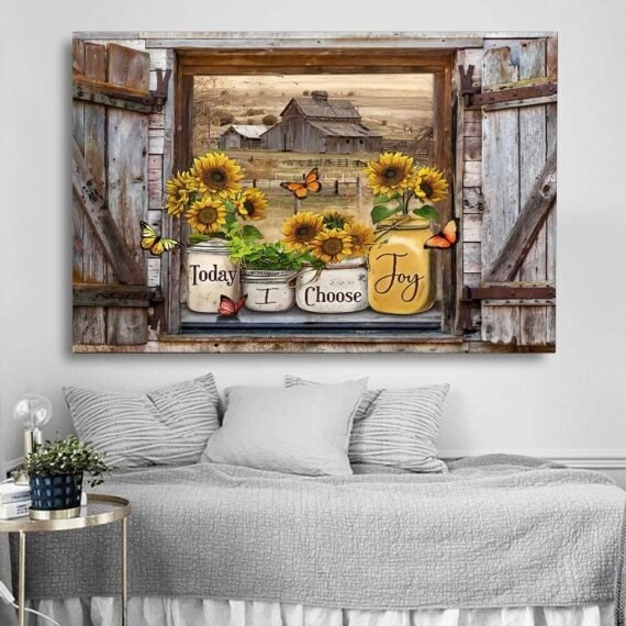 🔥Last Day Promotion 49% OFF - 🦋''Every Day Is A New Beginning''🌻-Butterfly Sunflowers Wall Art💖