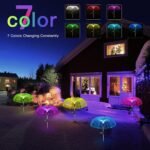 Vosaro Solar Yard Lights Decorative, 7 Color Changing Solar Powered Stake Light