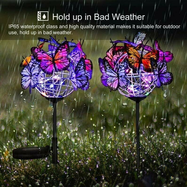 🔥Last Day Special Sale 70% OFF - Solar Stake Lights Butterflies Decor Lights