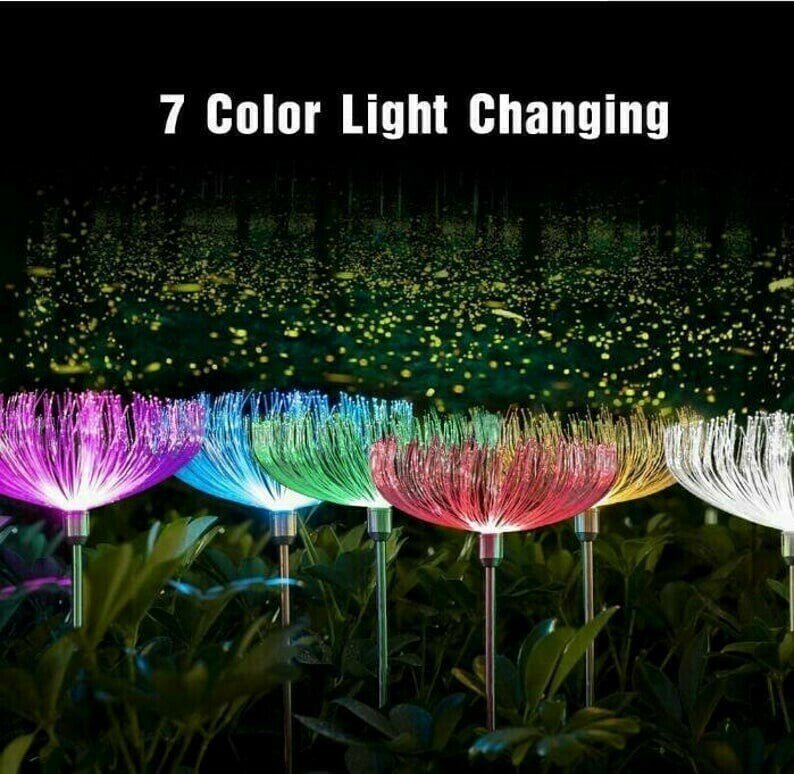 INDEPENDENCE DAY PROMOTION 49% OFF--7 Color-Changing LED Solar Powered Jellyfish Stake Lights
