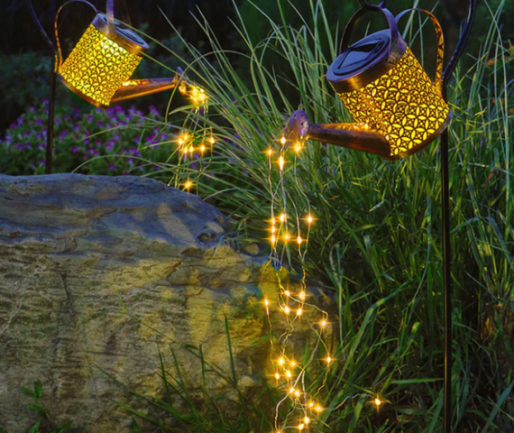 The Enchanted Watering Can?- Solar Waterfall Lights?