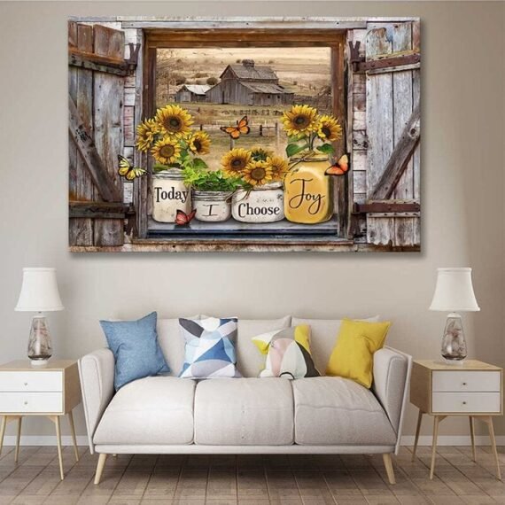 🔥Last Day Promotion 49% OFF - 🦋''Every Day Is A New Beginning''🌻-Butterfly Sunflowers Wall Art💖