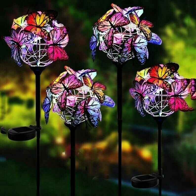 🔥Last Day Special Sale 70% OFF - Solar Stake Lights Butterflies Decor Lights