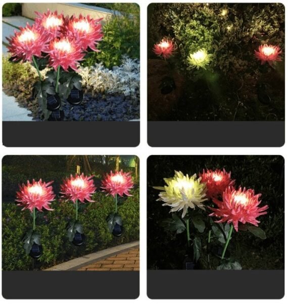 🔥Last Day Promotion 70% OFF - Waterproof Solar Chrysanthemum Garden Light