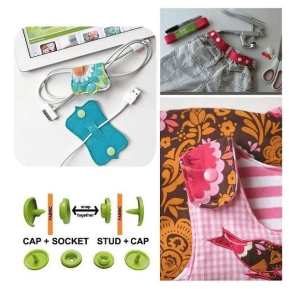 DIY CRAFTING COLORFUL SNAP BUTTONS KIT