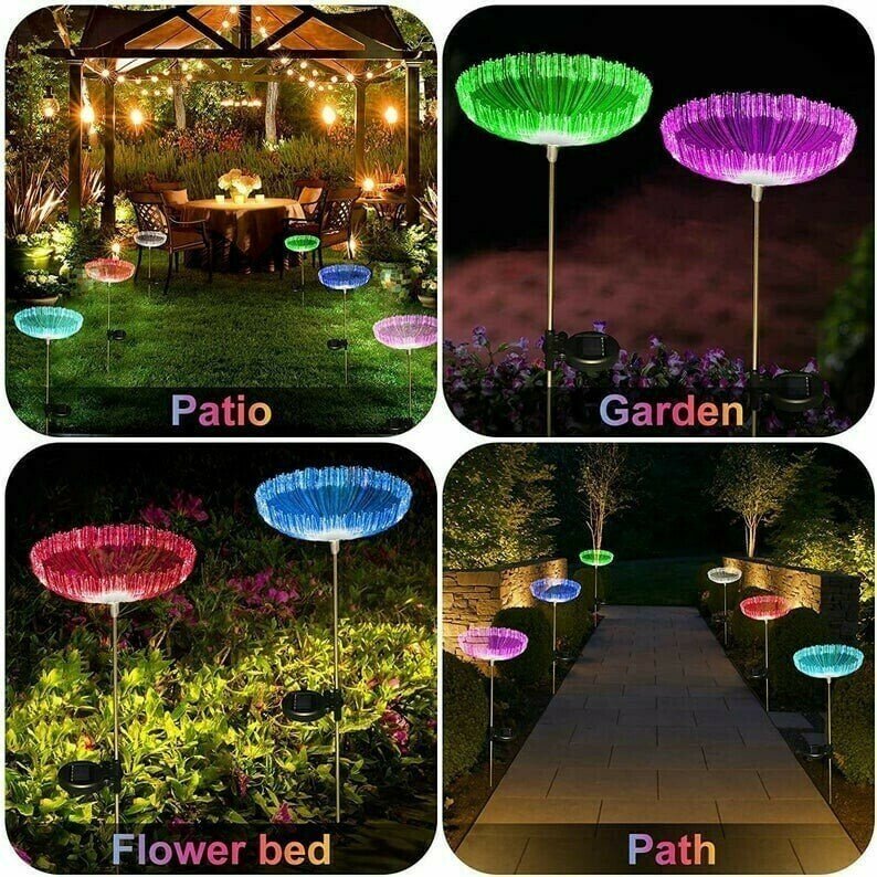 INDEPENDENCE DAY PROMOTION 49% OFF--7 Color-Changing LED Solar Powered Jellyfish Stake Lights