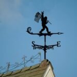 Bigfoot Sasquatch Holding Flag Metal Weathervane
