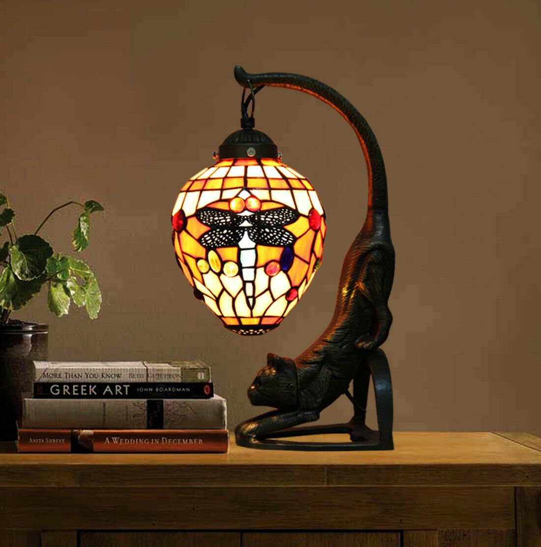 Vintage Style Stained Glass Cat Table Lamp(48% OFF )