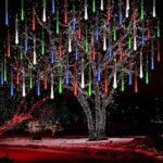 576 LED Meteor Shower Lights LED Falling Rain Lights 12 Tubes Outdoor Christmas