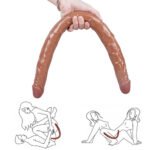 (Only Today 50% off)  C6 Classic Double Penetration Realistic Veined Double-Ended Dildo 22 Inch  0.5KG (3 days delivery)