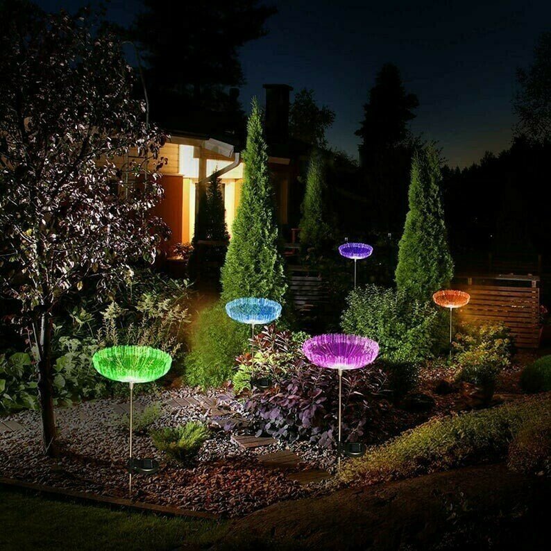 INDEPENDENCE DAY PROMOTION 49% OFF--7 Color-Changing LED Solar Powered Jellyfish Stake Lights