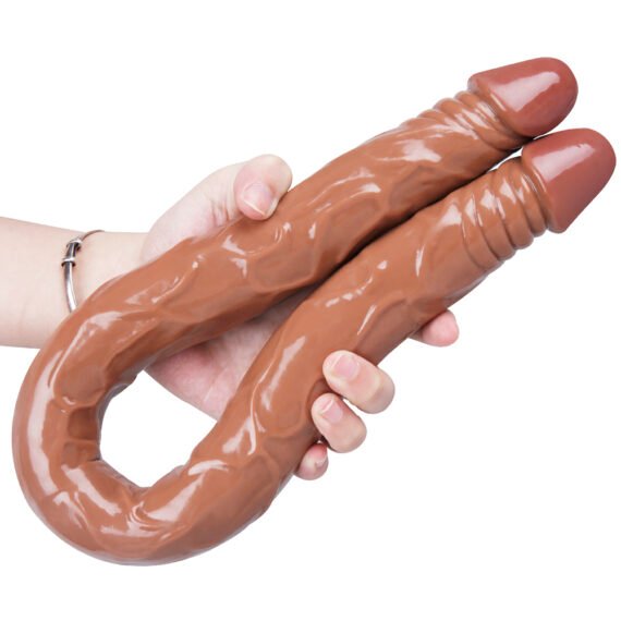 (Only Today 50% off)  C6 Classic Double Penetration Realistic Veined Double-Ended Dildo 22 Inch  0.5KG (3 days delivery)