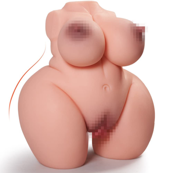 (Only Today 50% off) 3.2kg Big Boobs and Butt Sex Half Body Doll with 3D Realistic Textured Virgin Vagina and E Cup Get more Fun (3 days delivery)