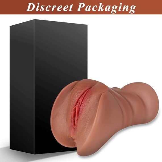 (Only Today 50% off)Brown Skin Pocket Pussy with 3D Realistic Vagina and Tight Anal for Men Masturbation Pleasure  1.65LB(3 days delivery)