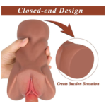 (Only Today 50% off)Brown Skin Pocket Pussy with 3D Realistic Vagina and Tight Anal for Men Masturbation Pleasure 1.65LB(3 days delivery)