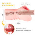 (Only Today 85% off)Self Heating Lifelike Pocket Pussy with 3D Realistic Vagina and Vivid Tight Anus for Man Sex 0.65kg(3 days delivery)