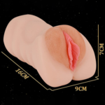 (Only Today 77% off)Male Masturbator with Unique Pussy Texture and 3D Realistic Textured Anal and Built-in Transparent Penis Ring (0.65kg)(3 days delivery)