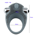 (Only Today 50% off)2 Pcs Vibrating Delay Ejaculation Penis Ring with Clitoris Massager for Couple (Grey)(3 days delivery)