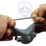 (Only Today 50% off)2 Pcs Vibrating Delay Ejaculation Penis Ring with Clitoris Massager for Couple (Grey)(3 days delivery)