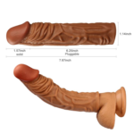 (Only Today 50% off)Penis Extension Sleeve with Liquid Silicone, Vivid Glans and Veins for Men Ejaculation Delay Toys(3 days delivery)