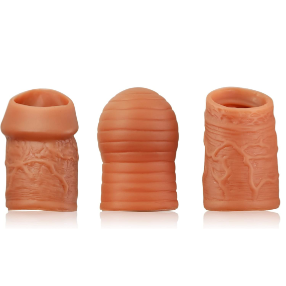 (Only Today 80% off)3 Kinds of Penis Glans Ring Set with Buckle Design and Liquid Silicone for Couples Sex(3 days delivery)