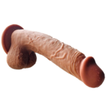 (Only Today 74% off)  23cm Realistic Detail Dual Density Liquid Dildo with Vivid Veins, Curved Shaft and Balls and Skin Texture (3 days delivery)