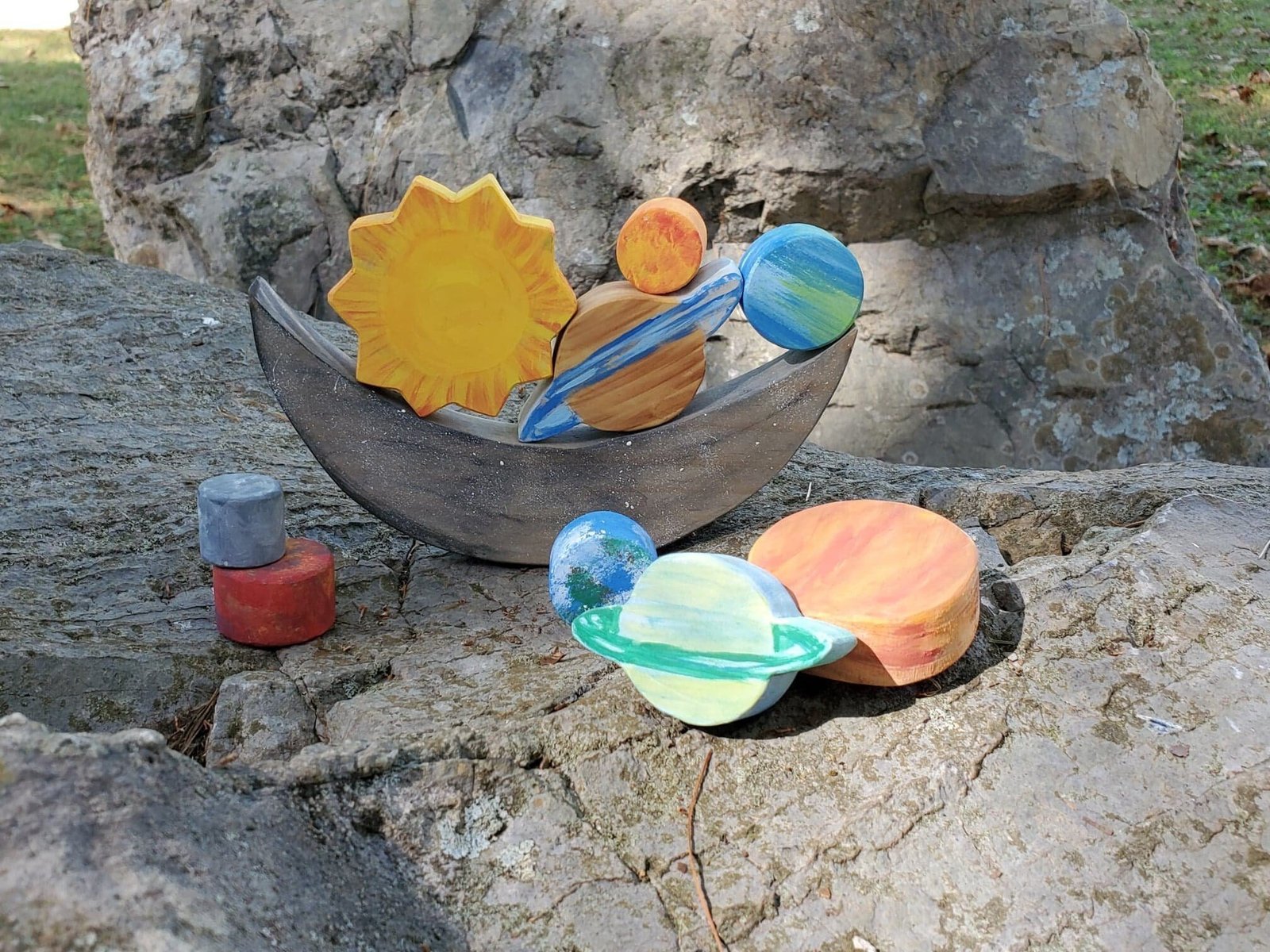 👩‍🚀🌞🌙Solar System Wooden Balance Stacker