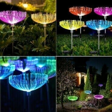 INDEPENDENCE DAY PROMOTION 49% OFF--7 Color-Changing LED Solar Powered Jellyfish Stake Lights