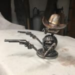 🔥HOT SALE NOW 79% OFF - Handmade Cast Cowboy Skull Gunslinger Hood Ornament Sculpture
