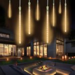 576 LED Meteor Shower Lights LED Falling Rain Lights 12 Tubes Outdoor Christmas