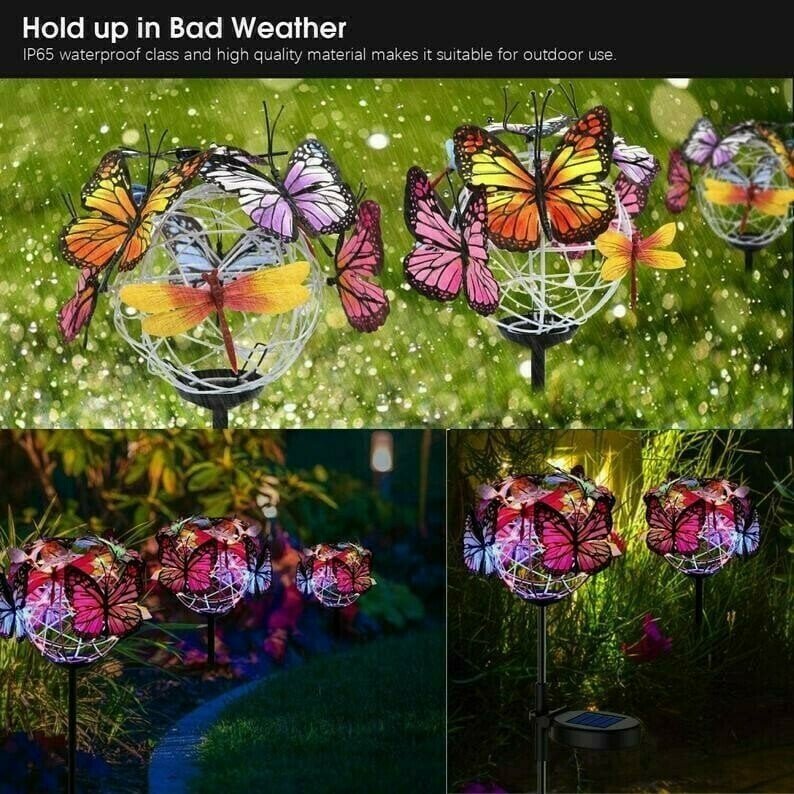 🔥Last Day Special Sale 70% OFF - Solar Stake Lights Butterflies Decor Lights