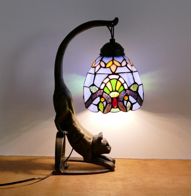 Vintage Style Stained Glass Cat Table Lamp(48% OFF )