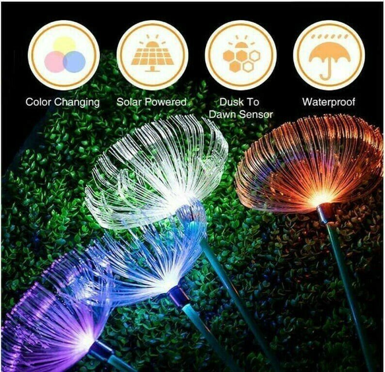 INDEPENDENCE DAY PROMOTION 49% OFF--7 Color-Changing LED Solar Powered Jellyfish Stake Lights