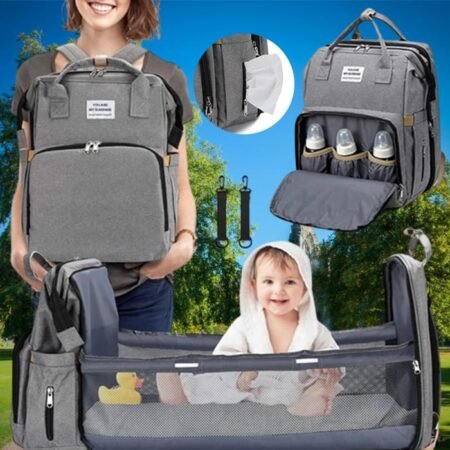 🔥Clearance Price SGD 26.9🔥 Diaper Bag Backpack with Changing Station😍