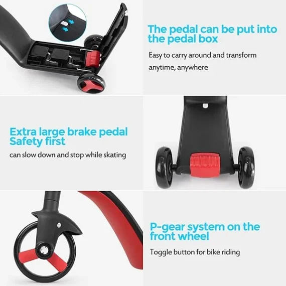 🛴Clearance Price S$4.99🔥🛴Three-In-One Children’s Scooter, folding tricycle, balance car, multifunctional bicycle🛴